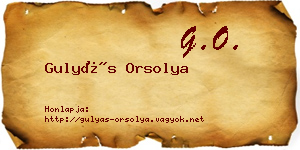 Gulyás Orsolya névjegykártya